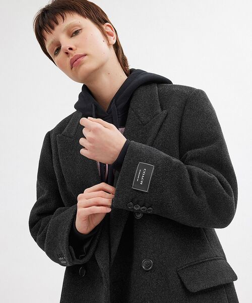 COACH（コーチ）の「ショート コート・リサイクル ウール（その他