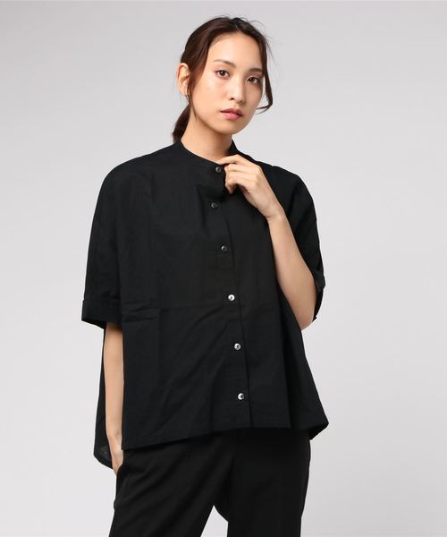 mizuiroind（ミズイロインド）の「スタンドカラーワイドシャツ（シャツ