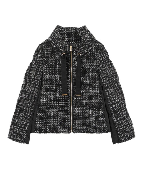 セール】リングツイードスタンドダウンコート（ダウンジャケット