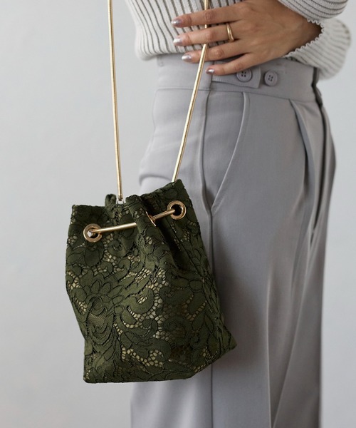 レース刺繍2WAYバッグ オケージョン 結婚式 顔合わせ お呼ばれ