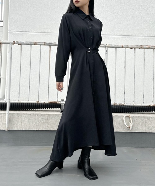 LVEU.（ラブユ.）の「【LVEU.】アシンメトリーシャツワンピース