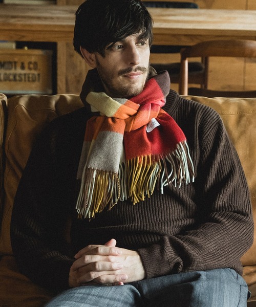 matti totti】カシミヤ ストール カシミア 100% 大判 厚手 メンズ