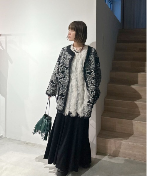 Ameri（アメリ）の「FULL FRINGE OVER TOP（Tシャツ/カットソー）」 - WEAR