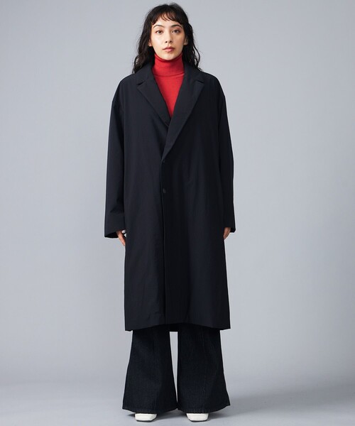 ATON/エイトン】アサコナイロンセミダブルコート（チェスターコート