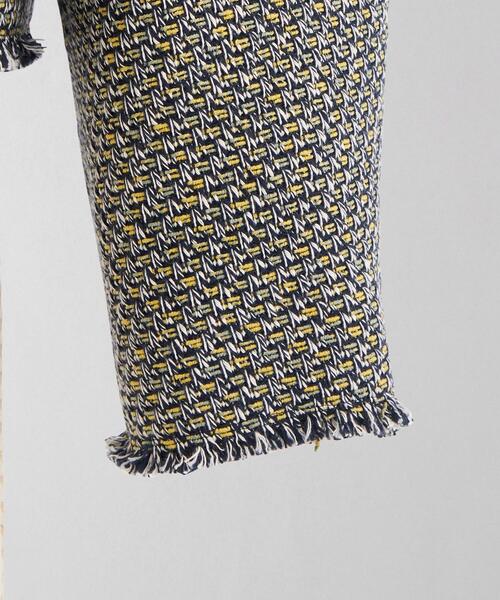 LOEFF（ロエフ）の「＜LOEFF＞フリンジ ツイード ノーカラージャケット