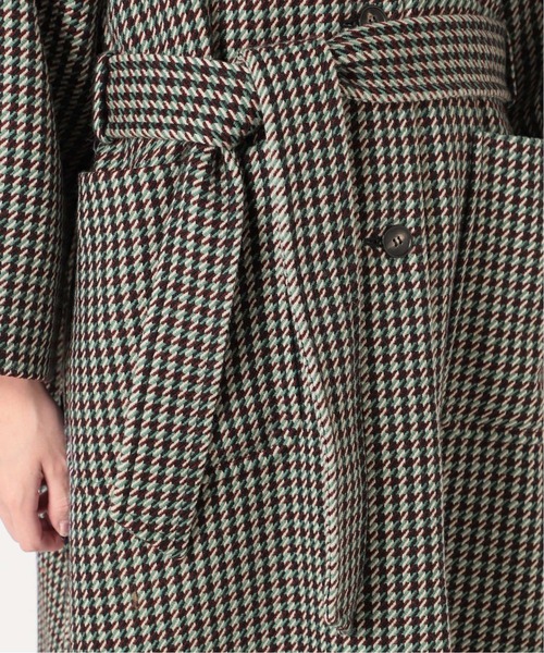 IENA LA BOUCLE チェックノーカラーコート◇（ノーカラーコート