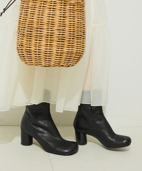 WEB限定サイズあり/追加》SLOBE スクエアトゥショートブーツ（ブーツ