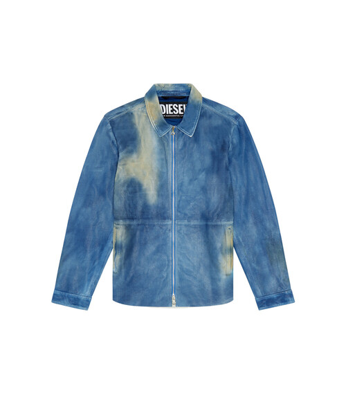 DIESEL（ディーゼル）の「メンズ レザー ジャケット パンチング シープ