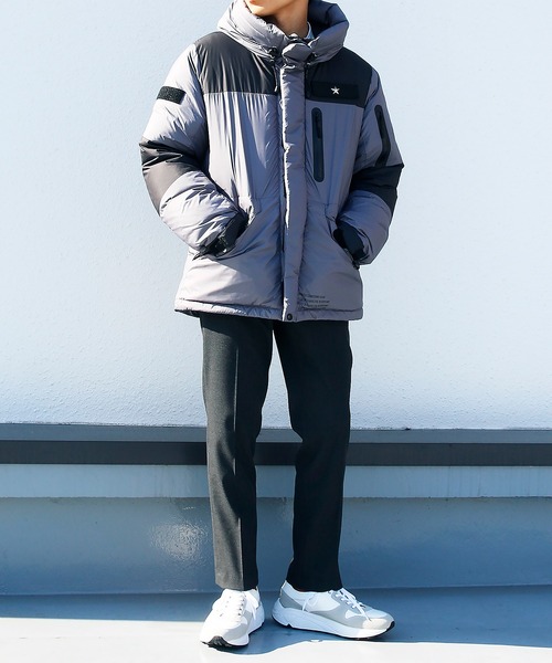 セール】SCHOTT ショット/ And A×SCHOTT 別注2TONE DOWN JACKET