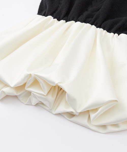 Ribbon Balloon Cutout Dress（ワンピース）｜andwang（アンドワン）の