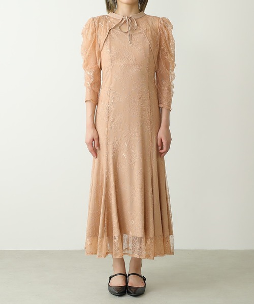 3way レースボレロセット フレア パーティー ドレス 2点 セット 結婚式