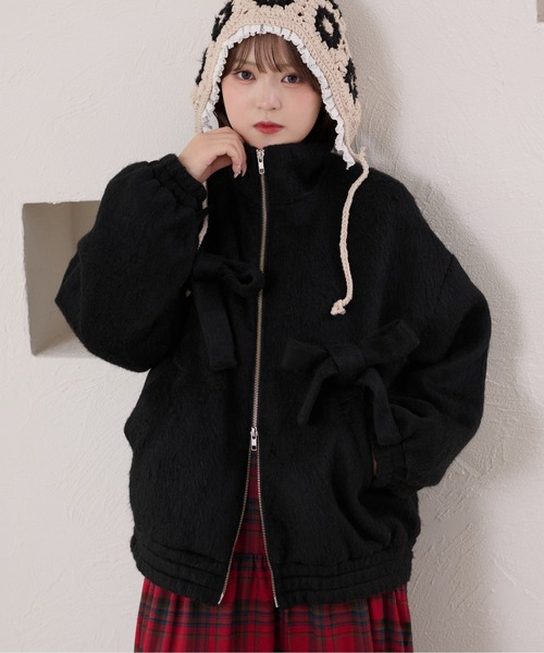 セール】ダブルジップリボンシャギーブルゾン（ブルゾン）｜kutir