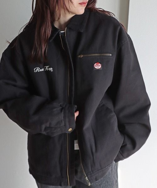 RED KAP/レッドキャップ】 襟コーデュロイダックジャケット（ブルゾン