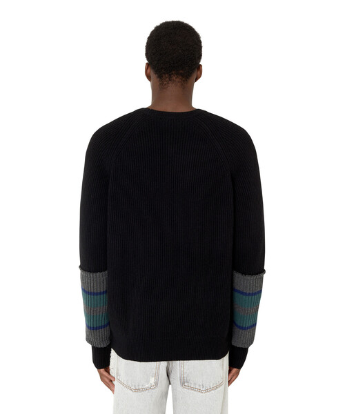 DIESEL（ディーゼル）の「メンズ ニット ダメージ加工 ボーダー