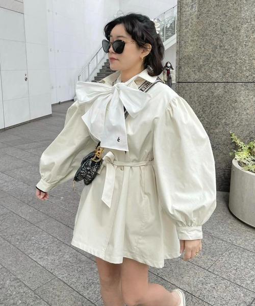 epine（エピヌ）の「arm volume mini trench coat（テーラード