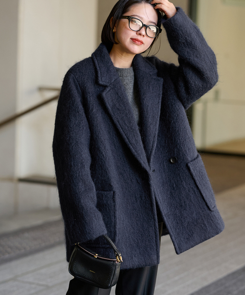 FRAMeWORK（フレームワーク）の「モヘヤシャギーテーラードコート