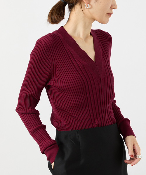 SLOWOOL Vネック プルオーバー（ニット/セーター）｜VERMEIL par iena