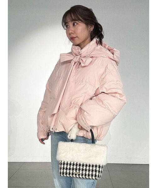 セール】【WEB限定カラー】recycleリボンダウン（ダウンジャケット