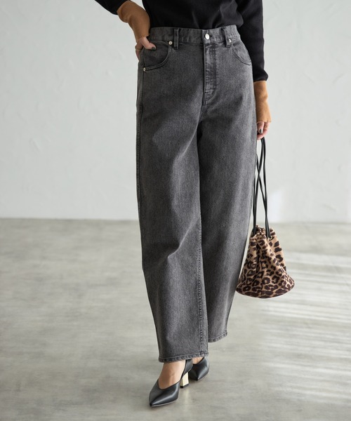 バックゴムウエストカーブデニムパンツ（デニムパンツ）｜each（イーチ