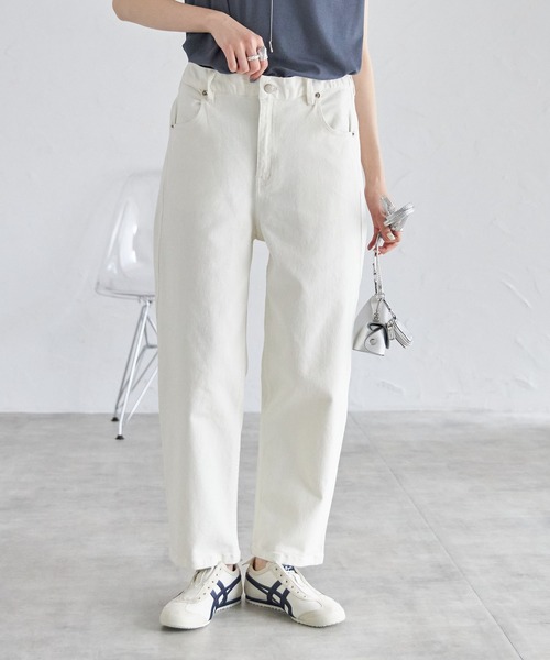 バックゴムウエストカーブデニムパンツ（デニムパンツ）｜each（イーチ