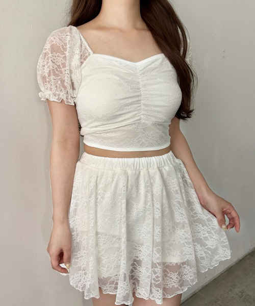 mellowneon（メロウネオン）の「2wayレース水着 / スイムウェア / 2点