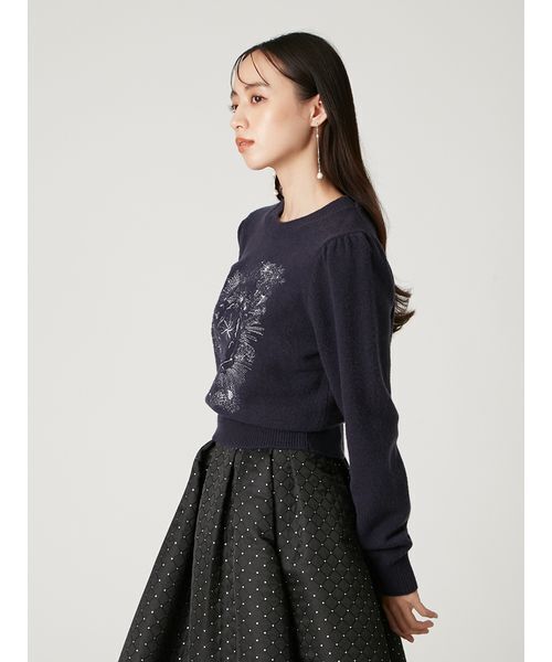 FRAY I.D（フレイアイディー）の「エトワールエンブロイダリーニット