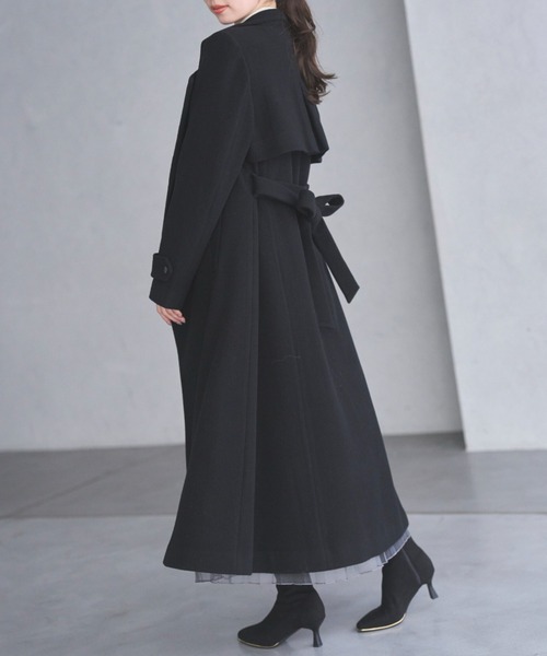 セール】2025秋冬新作 スタンドカラーロングコート（ステンカラー