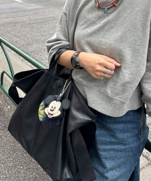 牛革/A4サイズ対応》ワイドテープトートバッグ L（トートバッグ）｜ear