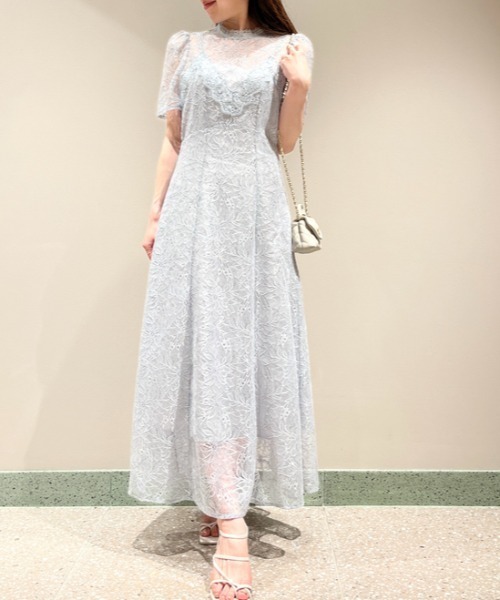 SNIDEL（スナイデル）の「シャイニーレースドレス（ワンピース）」 - WEAR