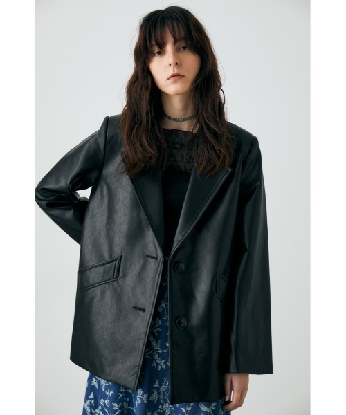 MOUSSY（マウジー）の「FAUX LEATHER OVER ジャケット（ライダース