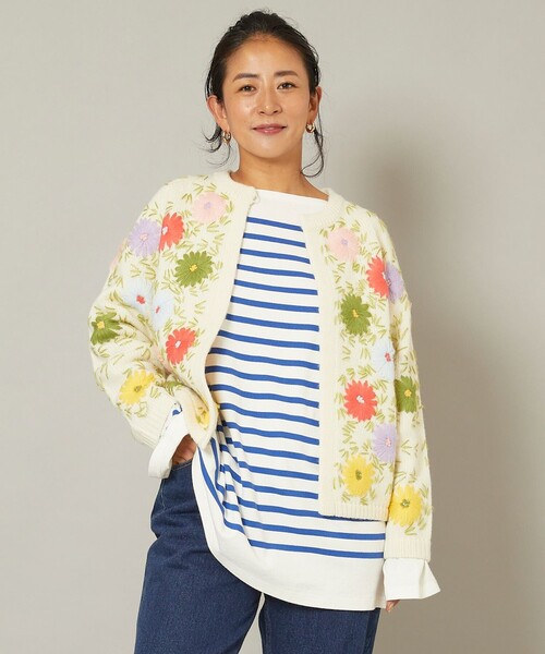 Freada（フリーダ）の「Freada/フリーダ フラワーモチーフニット