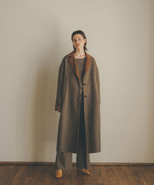 CLANE（クラネ）の「【CLANE(クラネ)】ネップツィードリバーコート