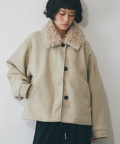 ANOTHER S（アナザーエス）の「2WAYフェイクウール襟プードルファー