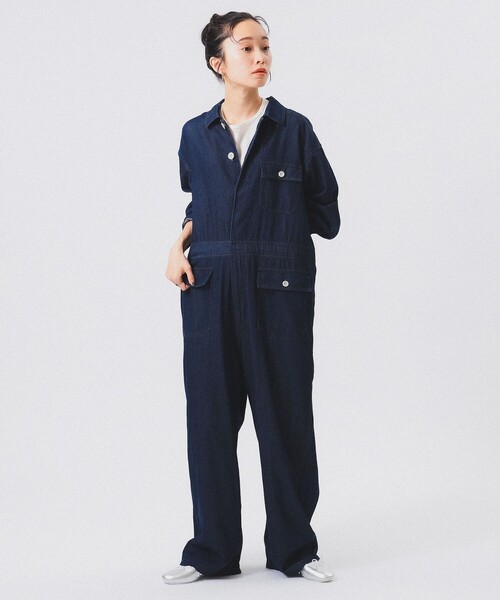 BEAMS BOY（ビームスボーイ）の「デニム ミリタリー オールインワン