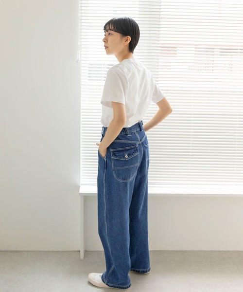 PAR ICI（パーリッシィ）の「デニム ウォッシュサイドタブパンツ