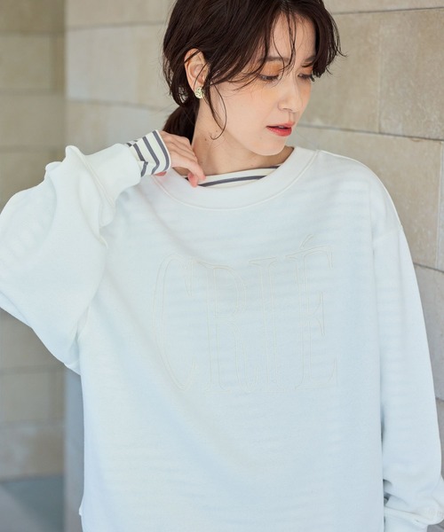 セール】裏毛刺繍ロゴスウェット（スウェット）｜studio CLIP