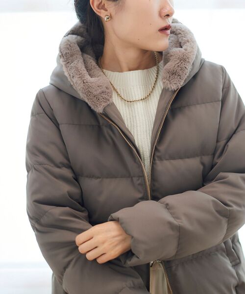 le.coeur blanc（ルクールブラン）の「ファーフードショートダウン