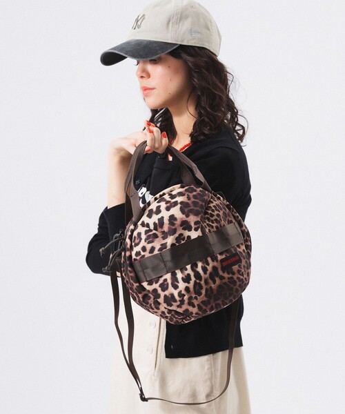 別注】BRIEFING / ヘルメット バッグ レオパード（ショルダーバッグ