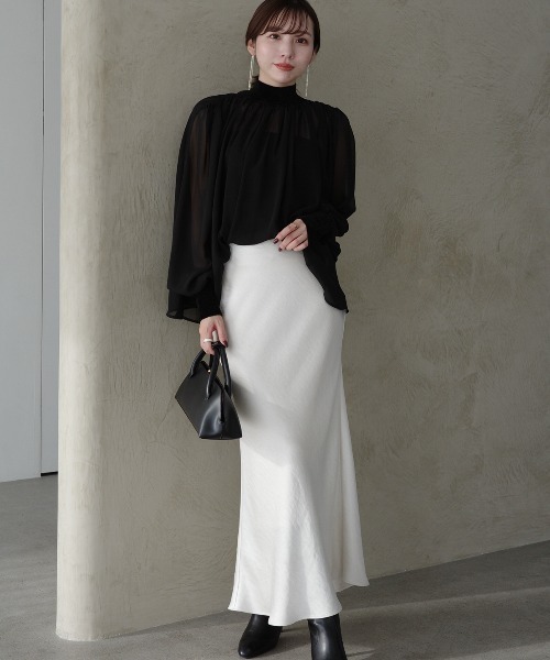 ジョーゼットフレアブラウス（シャツ/ブラウス）｜anuans（ア