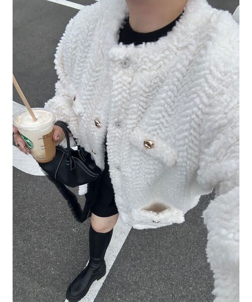 dazzlin（ダズリン）の「ボアフレンチブルゾン（ブルゾン）」 - WEAR