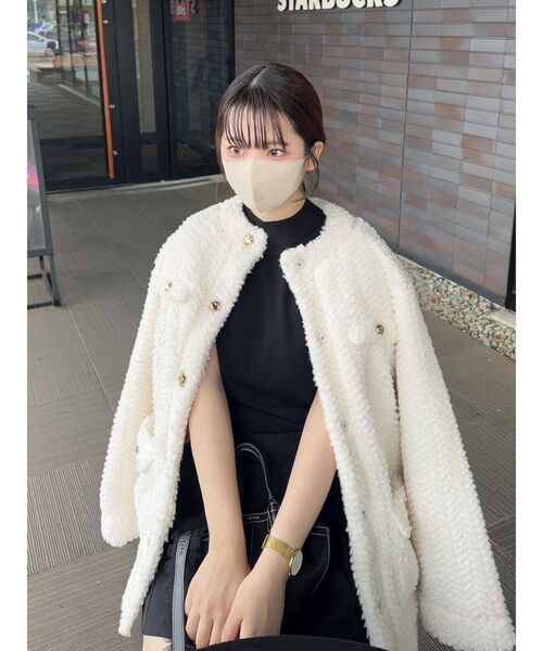 dazzlin（ダズリン）の「ボアフレンチブルゾン（ブルゾン）」 - WEAR