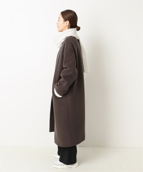 IENA（イエナ）の「ダブルビーバーノーカラーロングコート◇（その他