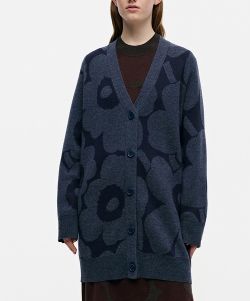 marimekko（マリメッコ）の「Unikko / Kadmium knitted wool cardigan