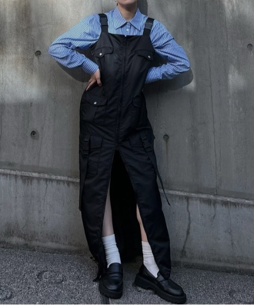 Ameri（アメリ）の「MILITARY WORK I LINE DRESS（ワンピース）」 - WEAR