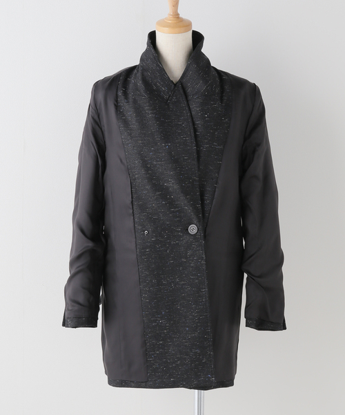 Noble（ノーブル）の「カラーネップウールピークドマキシジャケット