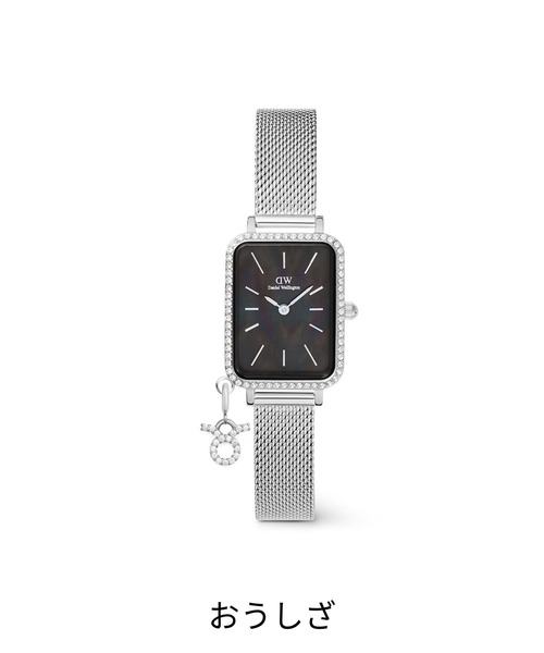 Quadro Crystal Zodiac Sterling 20x26MM レーディス腕時計 シルバー