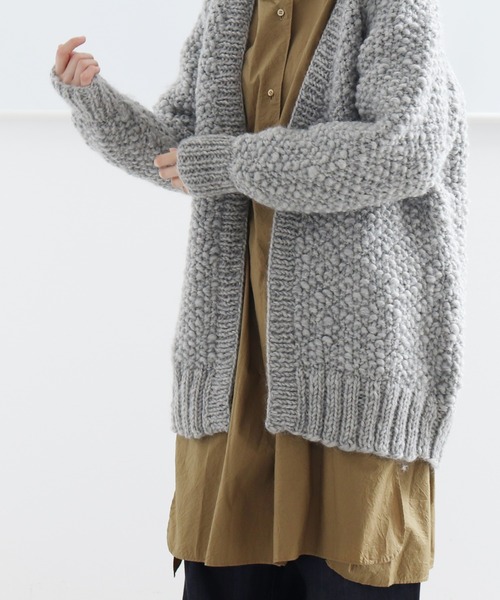 yuni（ユニ ）の「ネパールハンドニット ミドルカーディガン