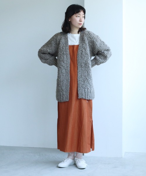 yuni（ユニ ）の「ネパールハンドニット ミドルカーディガン