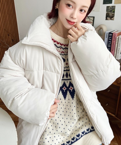 累計販売枚数2万枚突破！】エコダウンスタンドカラーオーバーサイズ