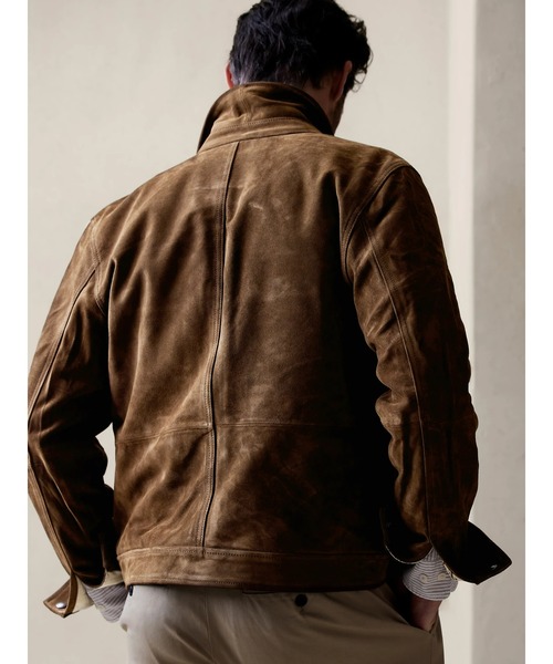 スエード タッカージャケット（その他アウター）｜BANANA REPUBLIC